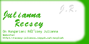 julianna recsey business card